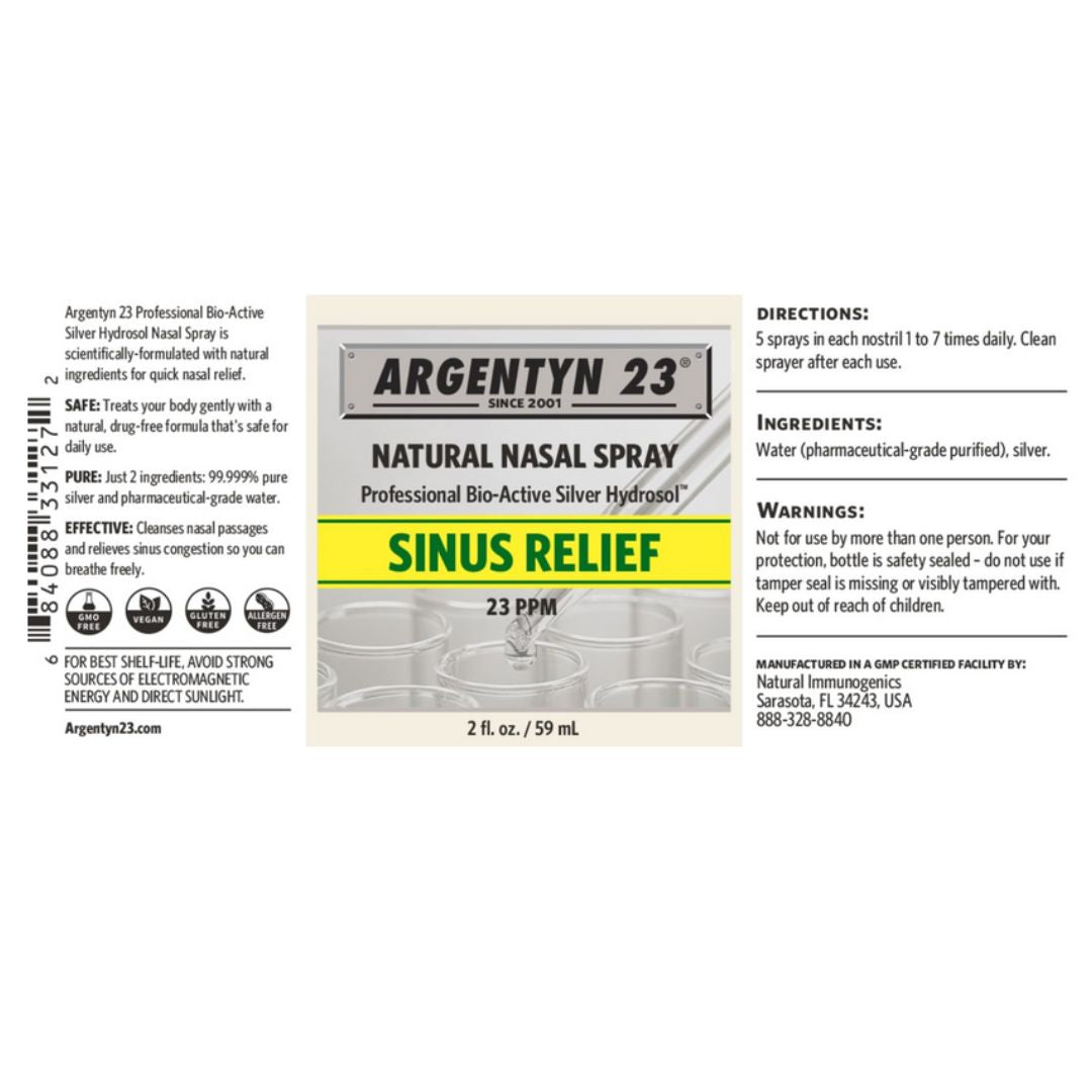 Argentyn 23® Bio-Active Silver Hydrosol™ Sinus Relief 2 fl Oz