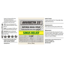 Load image into Gallery viewer, Argentyn 23® Bio-Active Silver Hydrosol™ Sinus Relief 2 fl Oz
